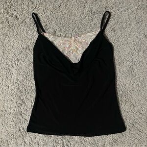 Y2K 2000s Black Embellished Butterfly Women's Tank Top